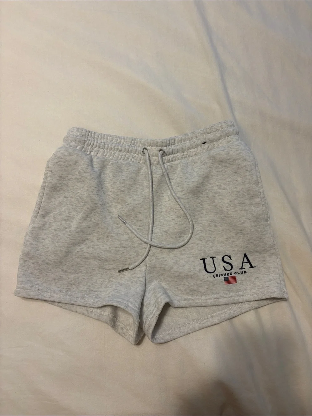 Gray USA Shorts with Drawstring
